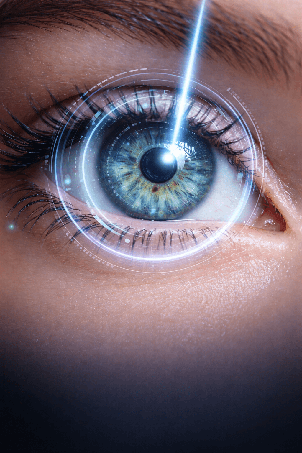 Laseraugenbehandlung im Nahaufnahme